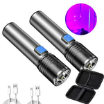 lampe torche uv rechargeable 5w gris noir lisse moderne 395nm ccc fcc rohs