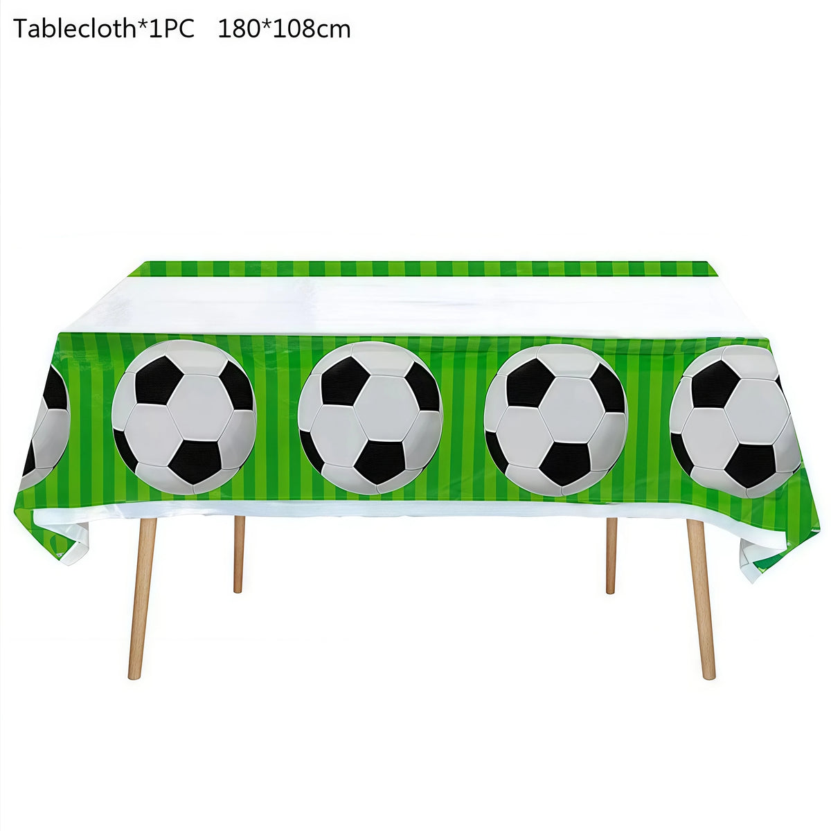 nappes table football motifs ballons trophées buts vert blanc noire anniversaire fête enfantsDecorationNoelSaintValentinRetraiteFamille