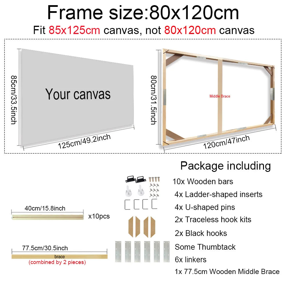 cadre mural bois moderne marbre doré clips adhésifs multiple tailles