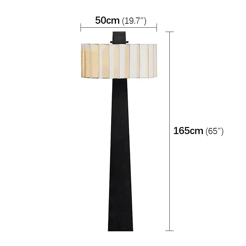 lampe table moderne noire blanche diffuseur tissu rayures horizontales