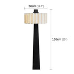 lampe table moderne noire blanche diffuseur tissu rayures horizontales