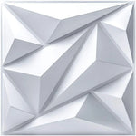 panneau mural moderne blanc triangles géométriques adhésif décoration intérieure relief PVC
