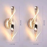 lampes murales modernes or blanc abat jour translucide spirale trois couleurs lumière chambre coucher