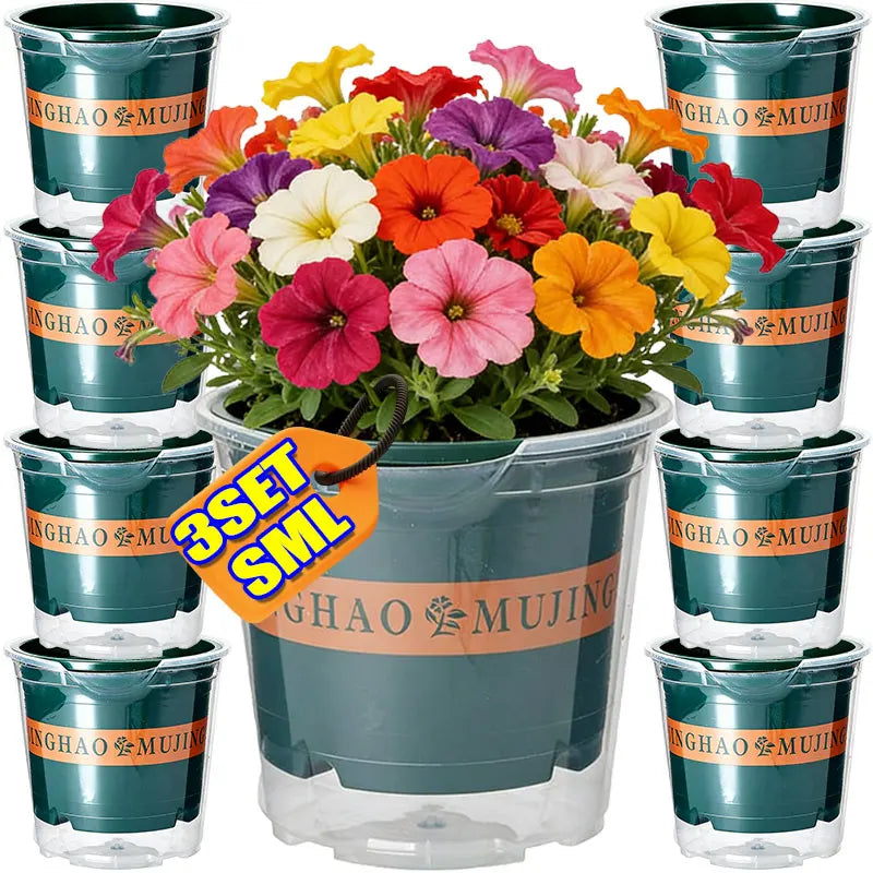 pots fleurs auto arrosants facilité remplissage protection racines plantes vertes fenêtres moderne opacité grille