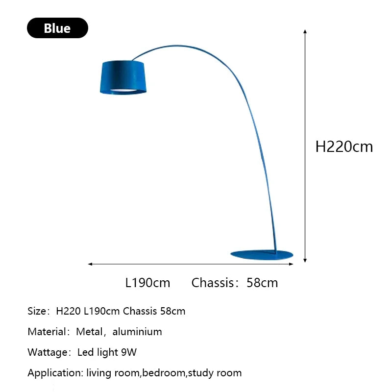 lampe sol moderne led noir base circulaire abat jour aluminium éclairage intérieur minimaliste