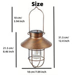 lanterne solaire bronze vintage contemporaine fixée crochets éclairage extérieur jardin