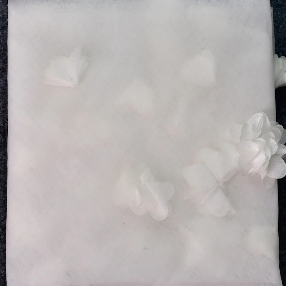 voile mariée blanc fleurs blanches classique prom wedding bohème romantique original trendy daily