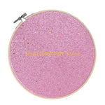 anneau broderie pailleté moderne bleu clair rose noir vis fixe wicker