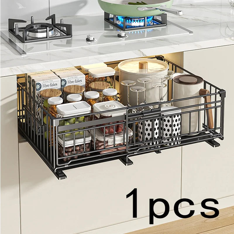panier rangement noir grille métallique moderne vaisselle assiettes verres boites conservation potsuisine supports rack