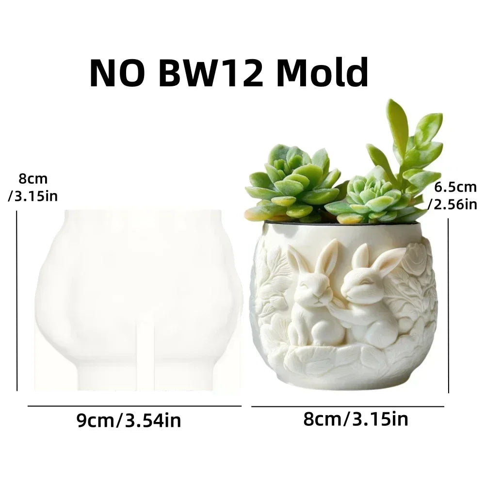 moule silicone cache pot crâne fleurs décoratif résine plante succulente jardin objet artisanal noir