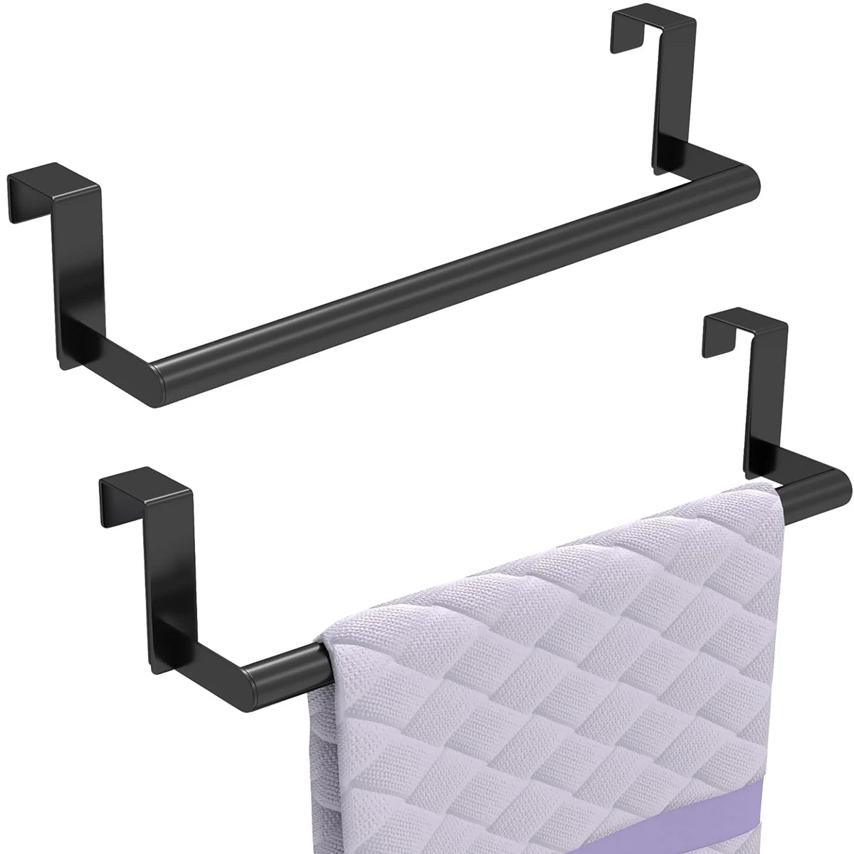 porte serviettes mural acier inoxydable noir gris moderne clips serviettes franges 23cm 36cm