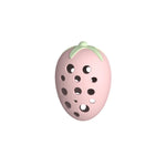 boîte rangement éponges maquillage forme fraise motif graines rose moderne anti poussière réutilisable