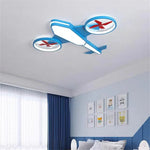 lampe moderne ailes avion couleur vert bleu télécommande réglable enfants chambre