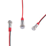 voyants led étanches métal argent rouge 110v 220v vis moderne industrielle