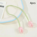 accessoires fenetre tulipes relief rose clair vert clair decoratif floral ruban réglable chambre maison