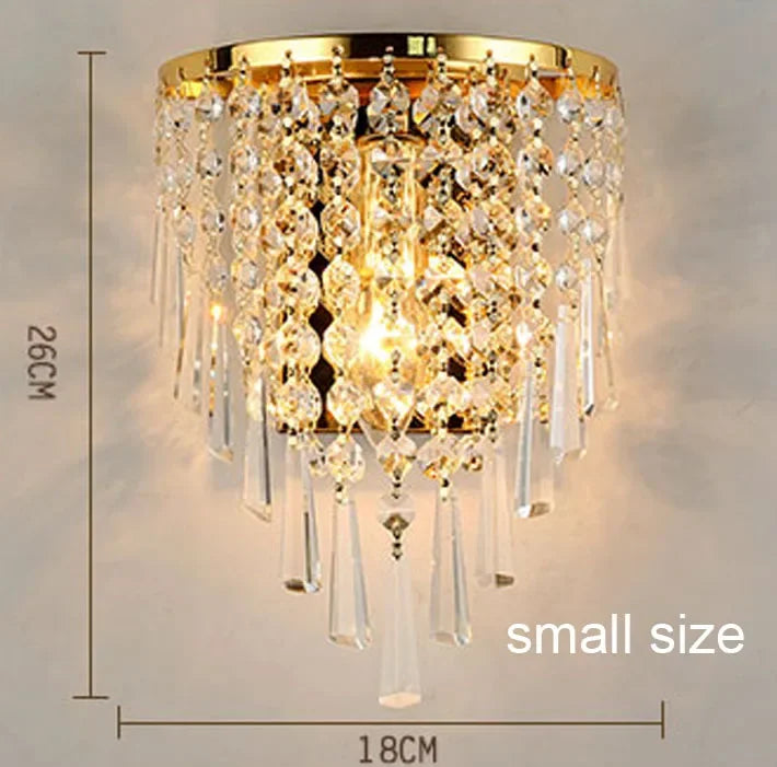 applique murale classique cristal doré transparent élégante maison vintage deco lumière