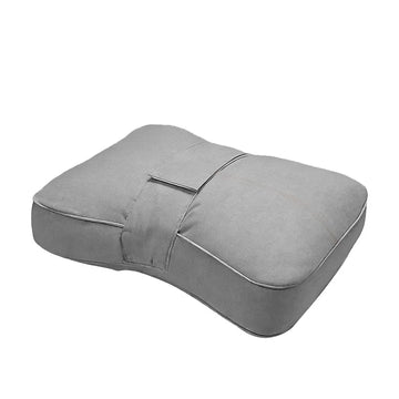 coussin genou gris clair douillet dormeurs latéraux confortable ergonomique poche literie body support