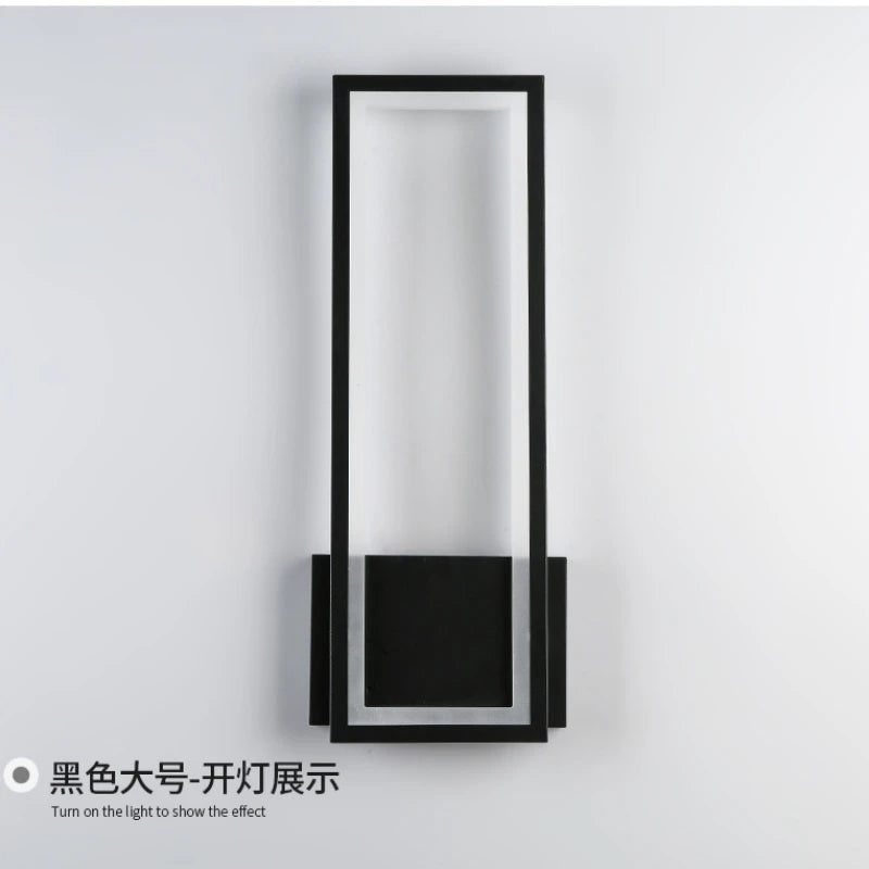 lampe murale moderne blanc noir or rectangulaire éclairage quotidien chambre entrée