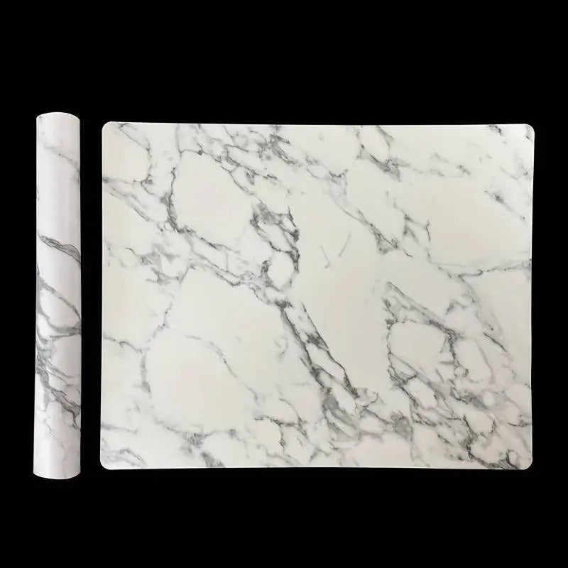 tapis imitation marbre blanc gris moderne adhésif décoratif table opulent veineux sophistiqué
