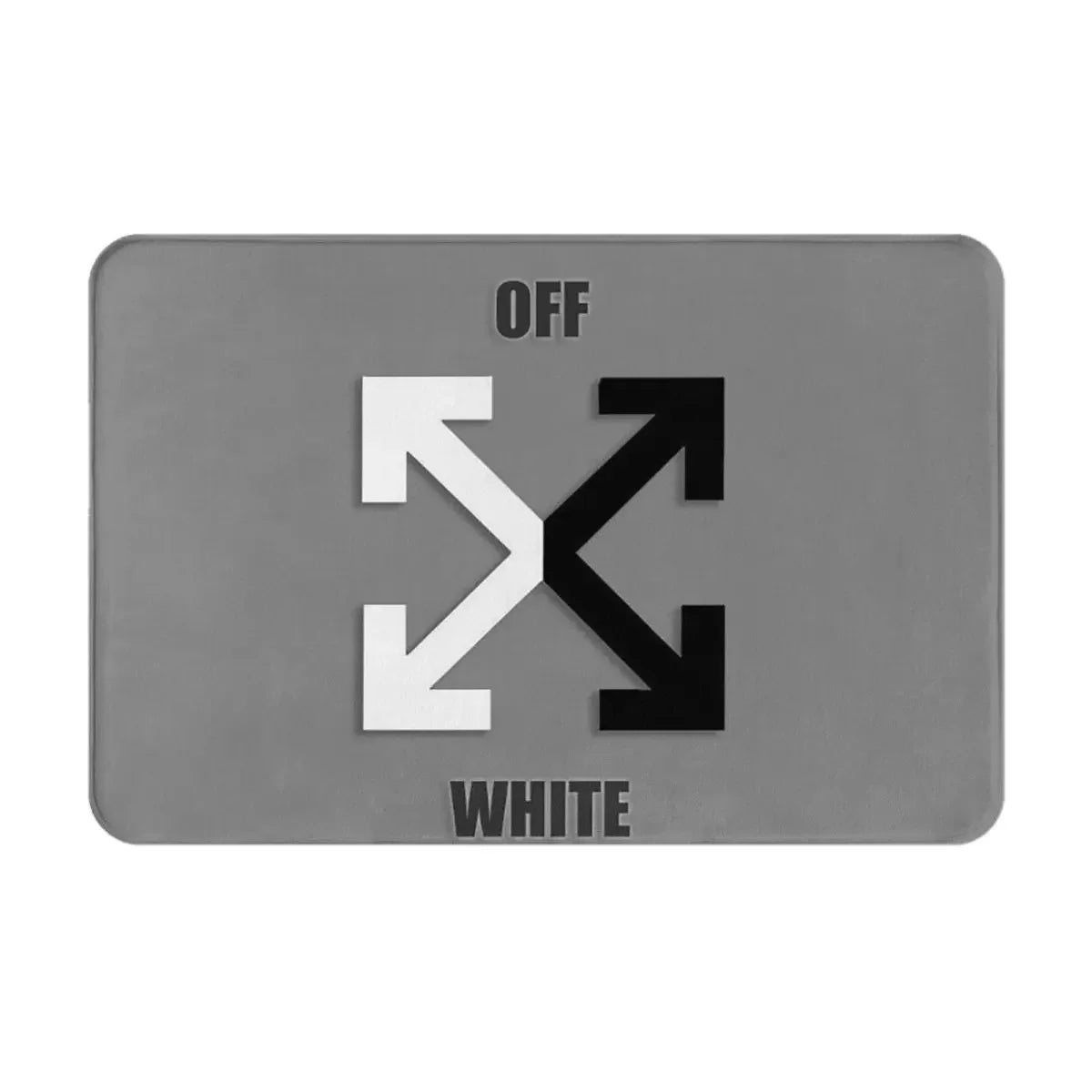 tapis bain noir blanc arrows imperméable antidérapant adhésif moderne minimaliste