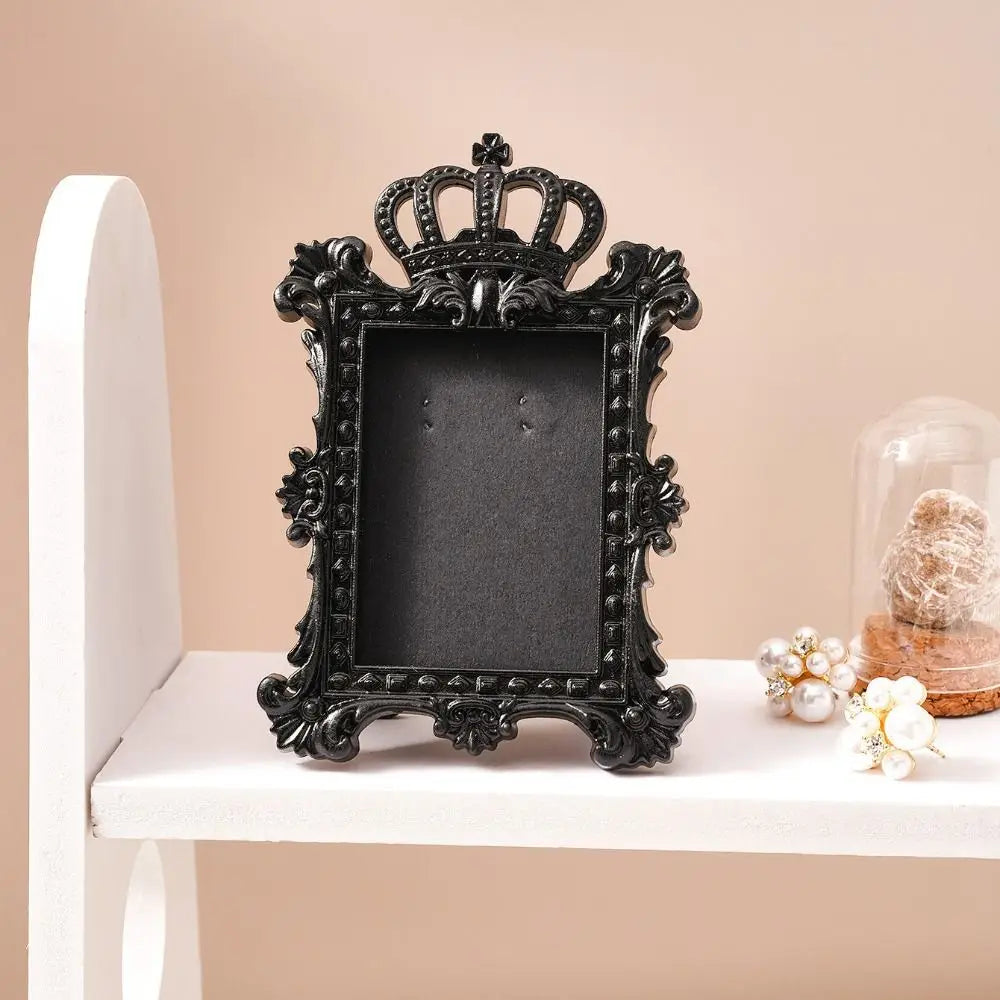 cadres photo résine noire baroques décoration florale gothique ornementale posable souvenirs mariage