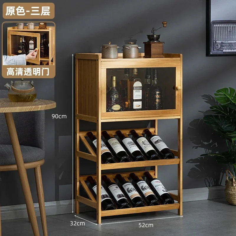 présentoir vin mural moderne étagères bois naturel bouteilles verre opaque 32x52x90cm