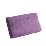taies d'oreiller coton motif floral moderne 30x50cm zip couleurs variées bleu vert rose violet