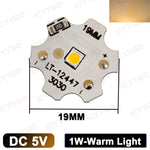 diodes led blanc rouge vert bleu moderne 19mm 1w 5v 300ma 120lm