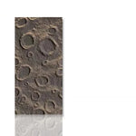 décoration murale moderne pierre lunaire relief cratères gris noir blanc minimaliste 120x60cm