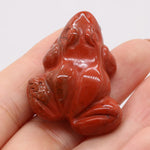 statuette grenouille pierre naturelle jaune rouge rose verte noire aventurine quartz rose ornement maison