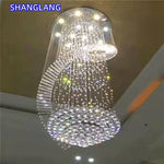 suspension lumineuse moderne cristal transparente facile certification ccc cqc fcc