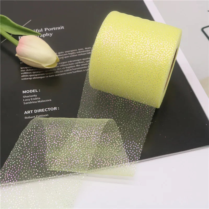 rubans tulle pailletés couleurs blanc rose beige vert bleu noir rouge semi opaques élégants