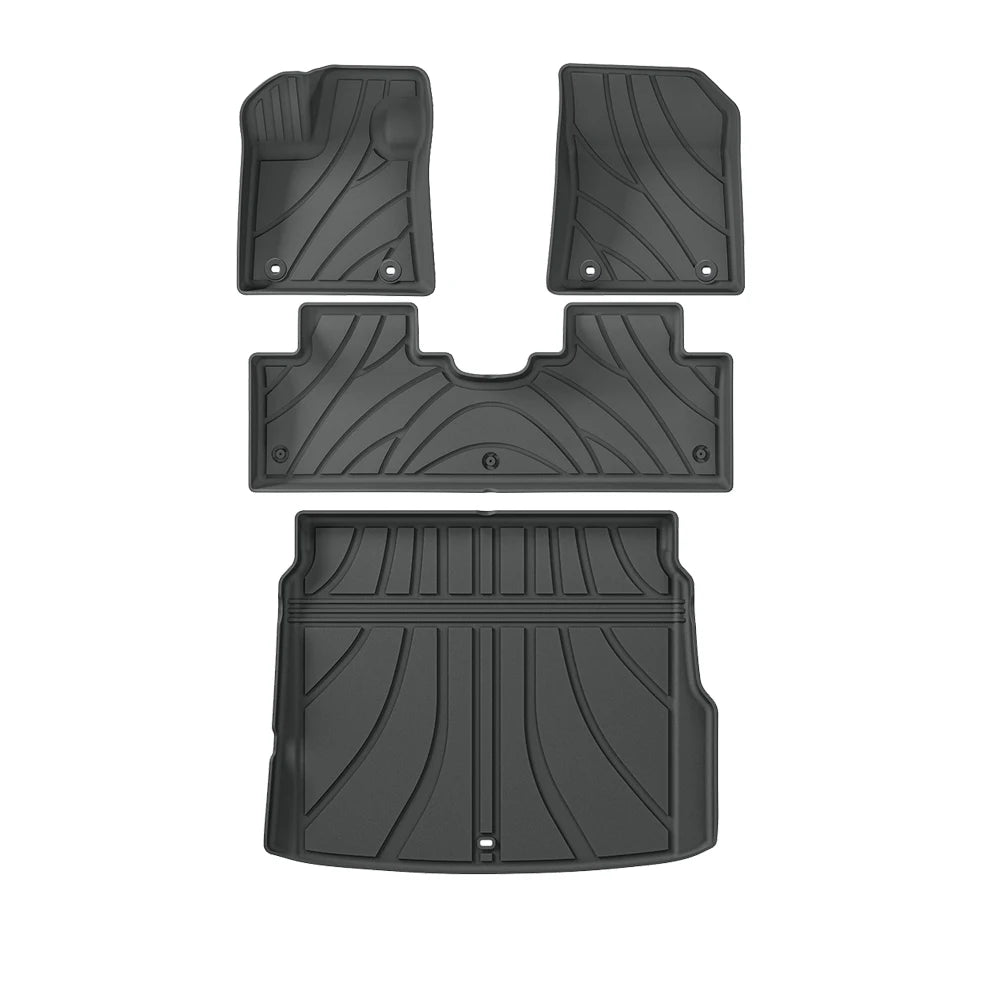 tapis sol voiture noir rayures moderne imperméable protection toutes saisons