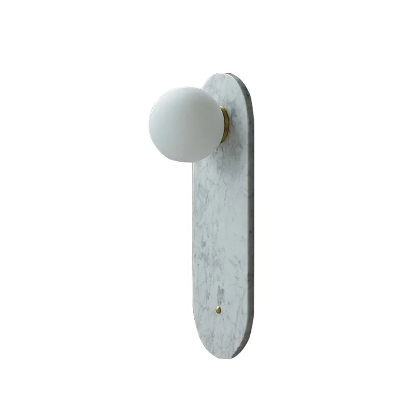 lampe murale marbre moderne vert gris blanc ampoule 14x32cm