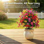 plantes artificielles fleurs rouges roses jaunes violettes décoration intérieure moderne tringle noire branchettes simples