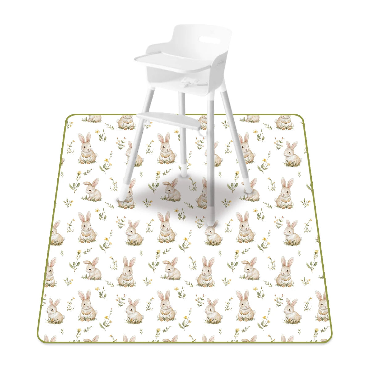tapis imperméable anti dérapant blanc bleu orange vert motif tracteurs dinosaures moderne enfant