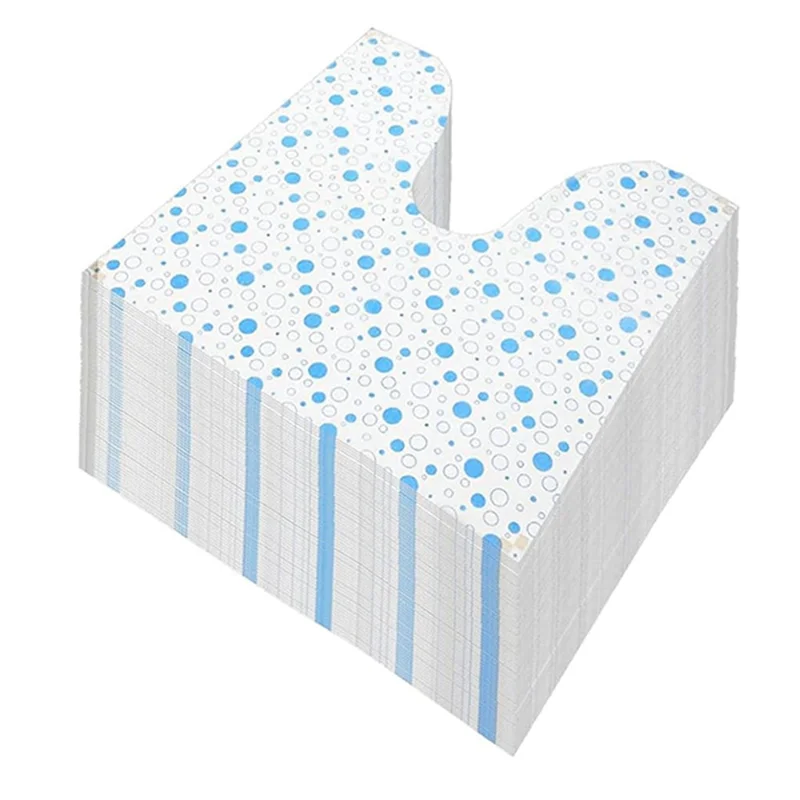 tapis toilette sol jetable adhésif double face moderne blanc bleu points 60cm 60cm entrainement