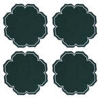 serviettes table coton bordure brodée décoration Noël mariage table repas maison