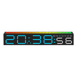 horloge led moderne réveil numérique lumière ambiance barre rythmique couleur réglable