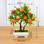ornements décoration table bonsaï artificiel arbuste feuilles fruits colorés pot blancintérieur decorationfestivalmariage