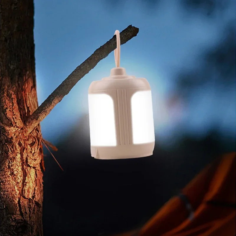 lampe camping portable rechargeable usb led annuel garantie beige moderne compact anneau fixations