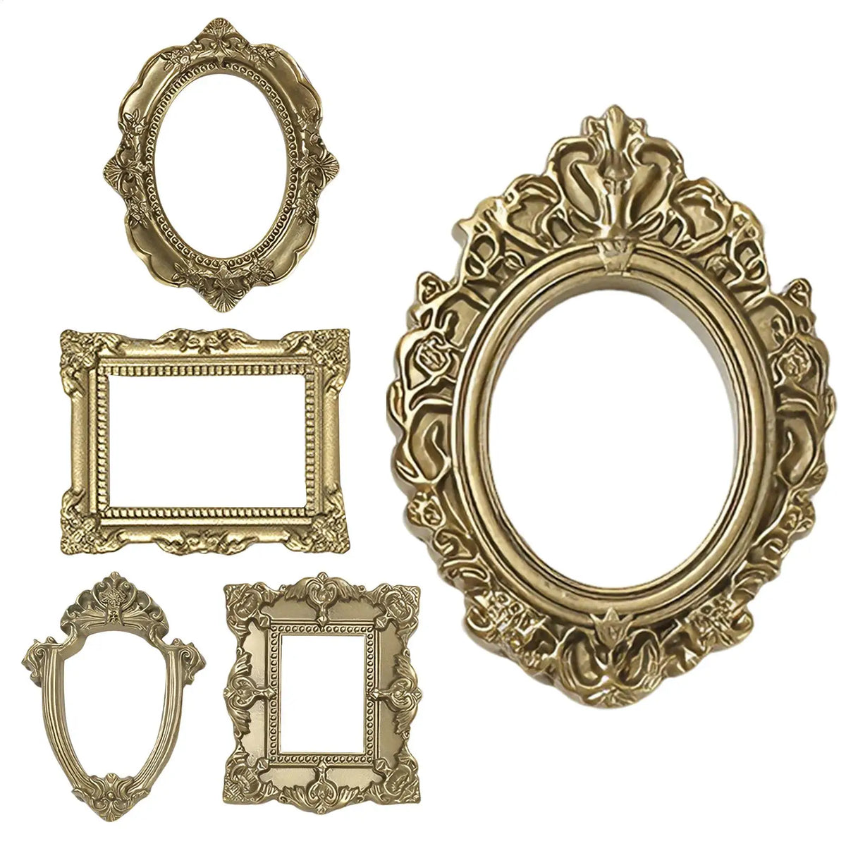 cadres photo décoratifs classiques or vintage floral accrochés noel supports pied photos