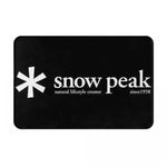 tapis bain blanc logo snow peak moderne imperméable antislip polyester coton knits classic minimaliste