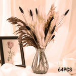 bouquet fleurs séchées naturel plumes pampa beige rustique décoration intérieure anniversaire baby shower mariage