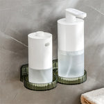 porte brosse dents distributeur savon liquide adhésif moderne blanc vert doré transparent