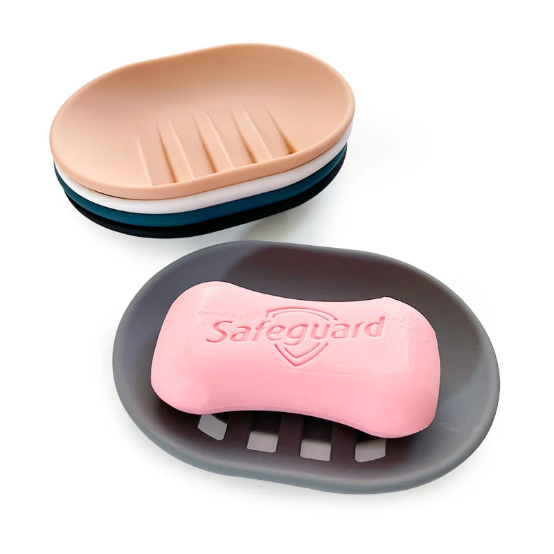 support savon silicone noir gris bleu moderne adhésif auto drainant évier salle bain éponge