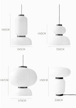 suspension moderne papier rayures horizontales blanc noir 2000 82000 lumens pendentif câble fixé
