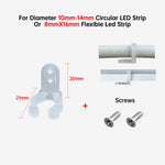 clips fixation ruban led transparent vis pratique basse tension 20mm 10mm 12mm 6mm 8mm