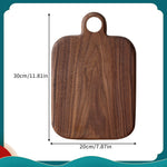planche découper bois naturelle rustique poignées circulaires fourchette cuillère tartine pain