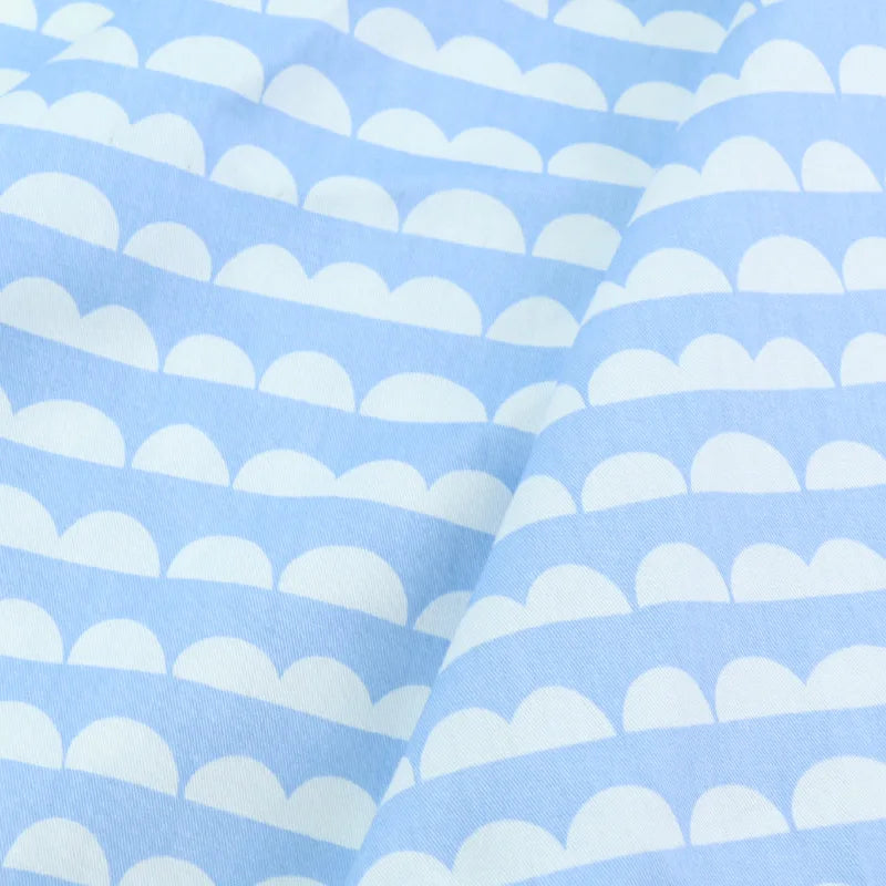 tissu coton imprimé demi cercles couleurs vives moderne graphique pliable opaque artisanal bricolage popeline